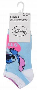 Носки Disney Lilo & Stitch Женские 3 пары Подростковые носки-следки для девочек synthetic.ua - Фото 1