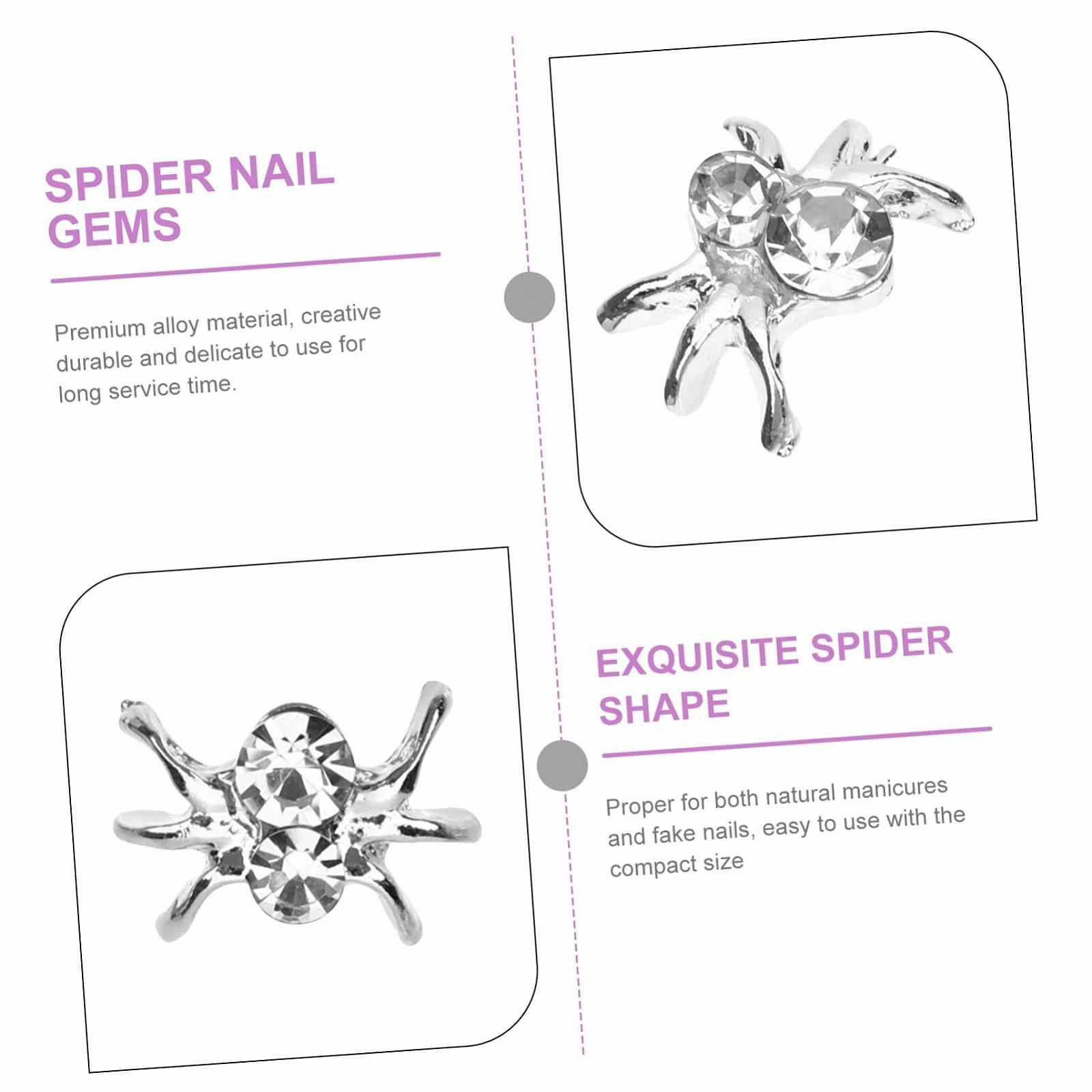 Украшение для ногтей Healeved Паук Flatback 150 шт., фото №7 Украшение для ногтей Healeved Паук Flatback 150 шт., фото №7