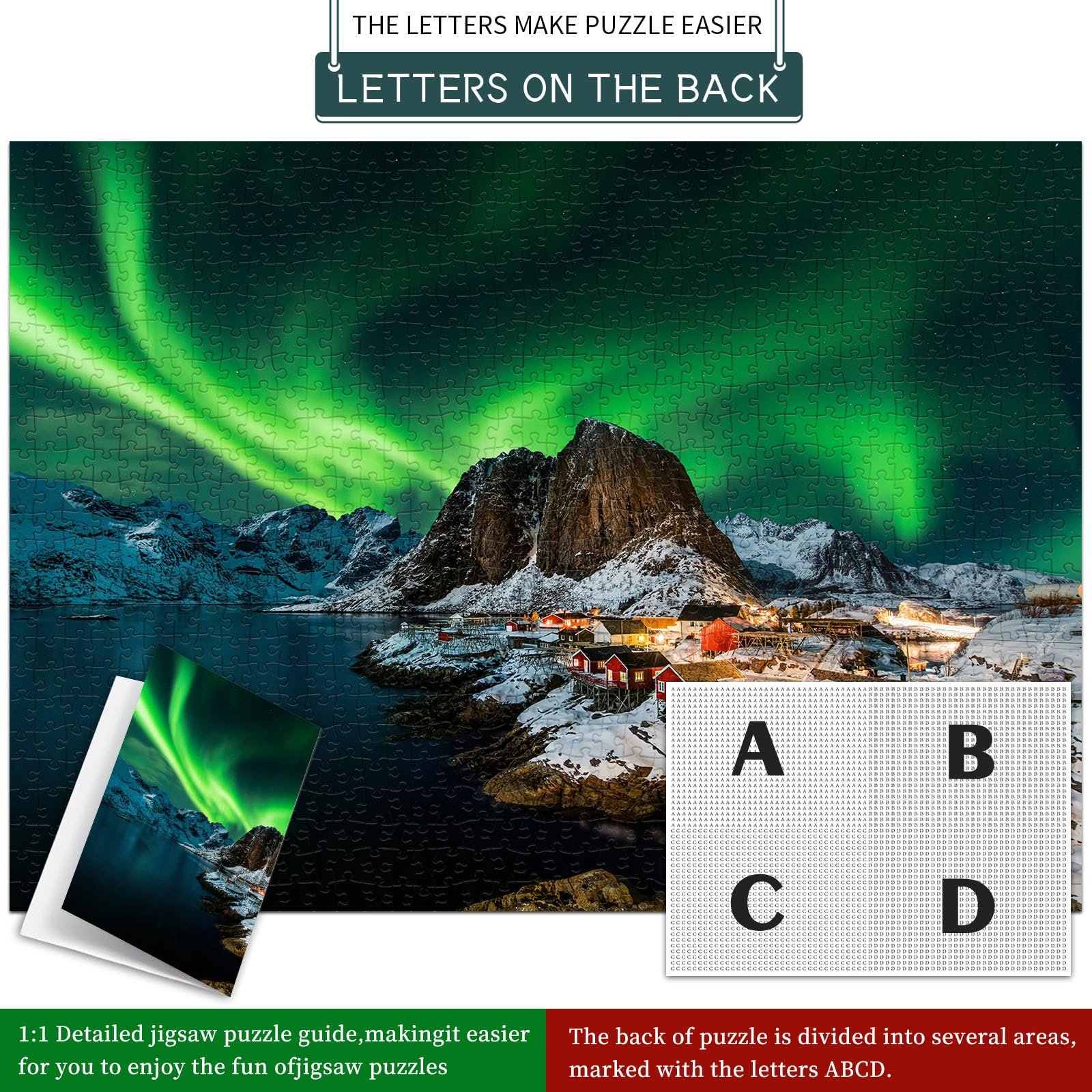 Пазл Норвегія Північне сяйво 1000 деталей, фото №3