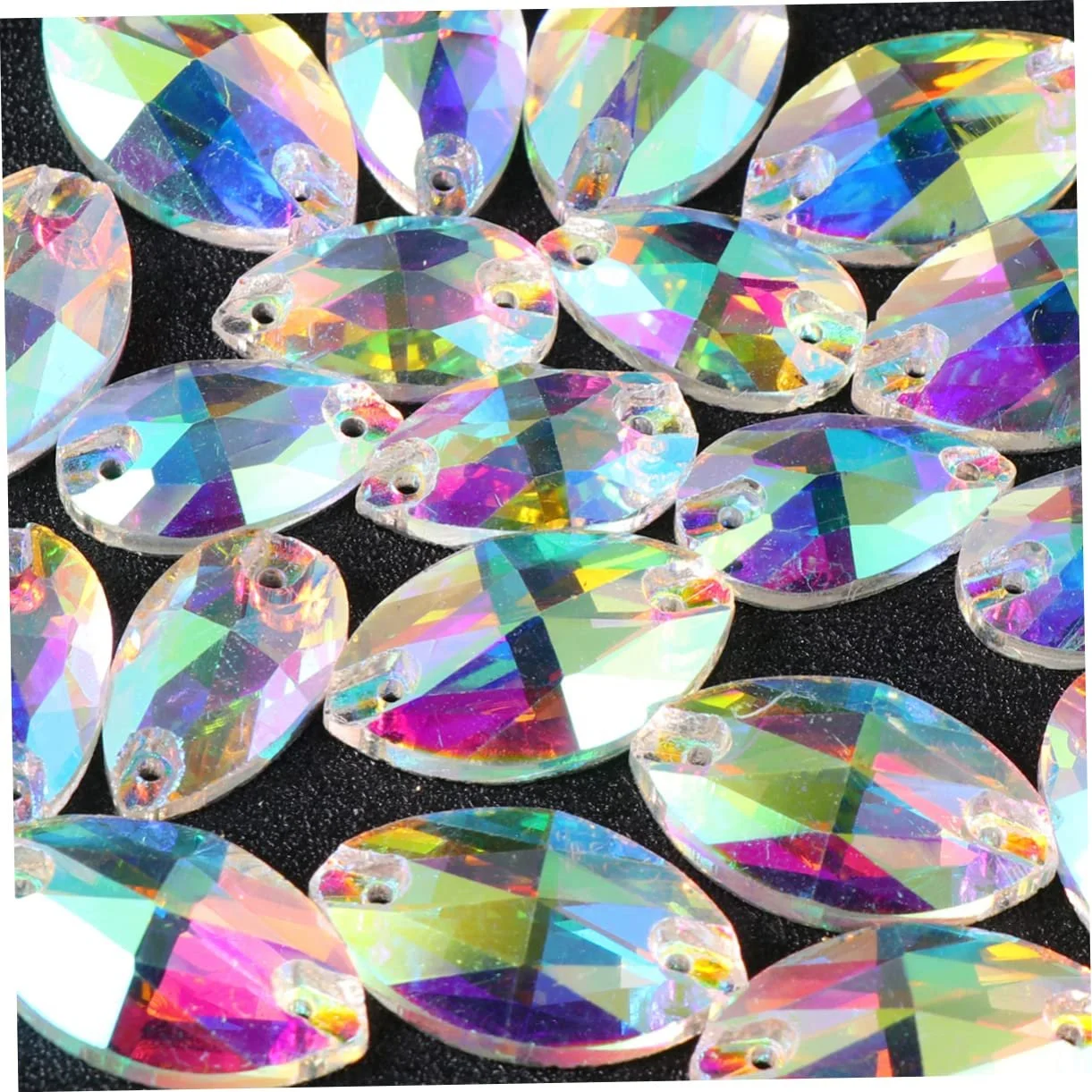 Стрази Скляні NUOBESTY Різні форми Різнокольорові, 100 шт, фото №9