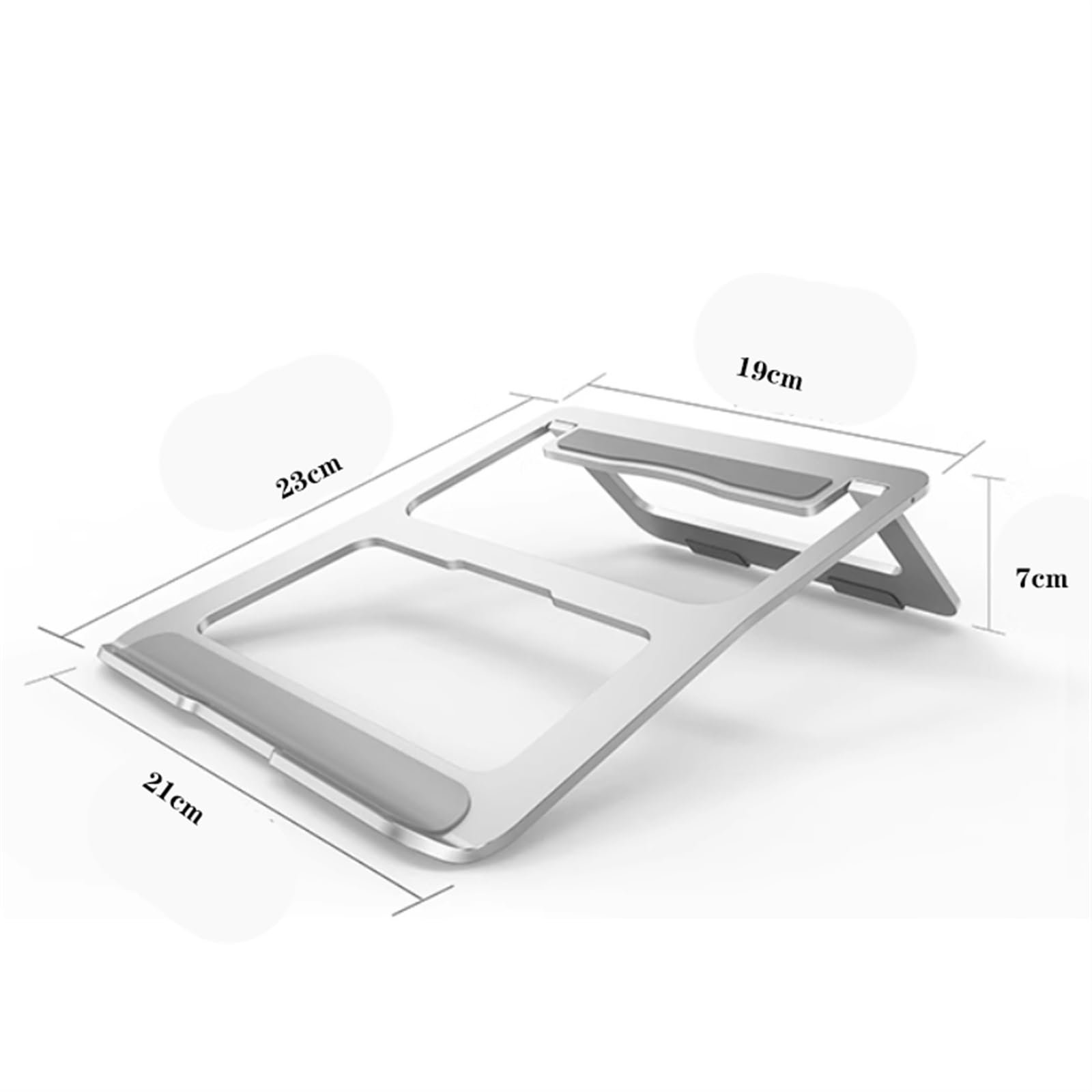 Подставка для ноутбука алюминиевая складная для стола для всех ноутбуков 15,6 дюймов, фото №2 Подставка для ноутбука алюминиевая складная для стола для всех ноутбуков 15,6 дюймов, фото №2