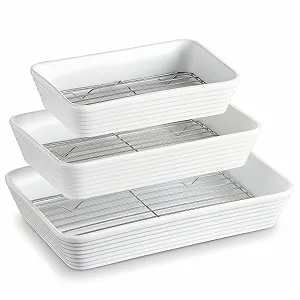 Набор форм для запекания ONEMORE с решетками керамический 3 шт. - Фото 1