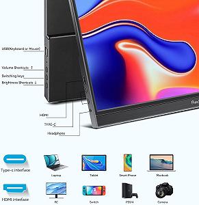 Монітор портативний сенсорний 15.6" Prechen HD156 Full HD IPS 60 Гц synthetic.ua - Фото 1