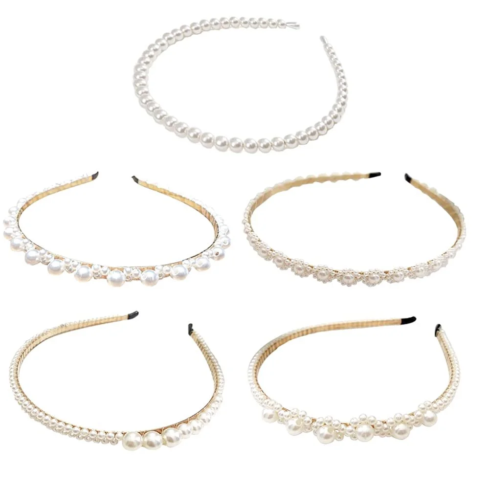 Обруч з перлинами, Набір з 5 штук, фото №5