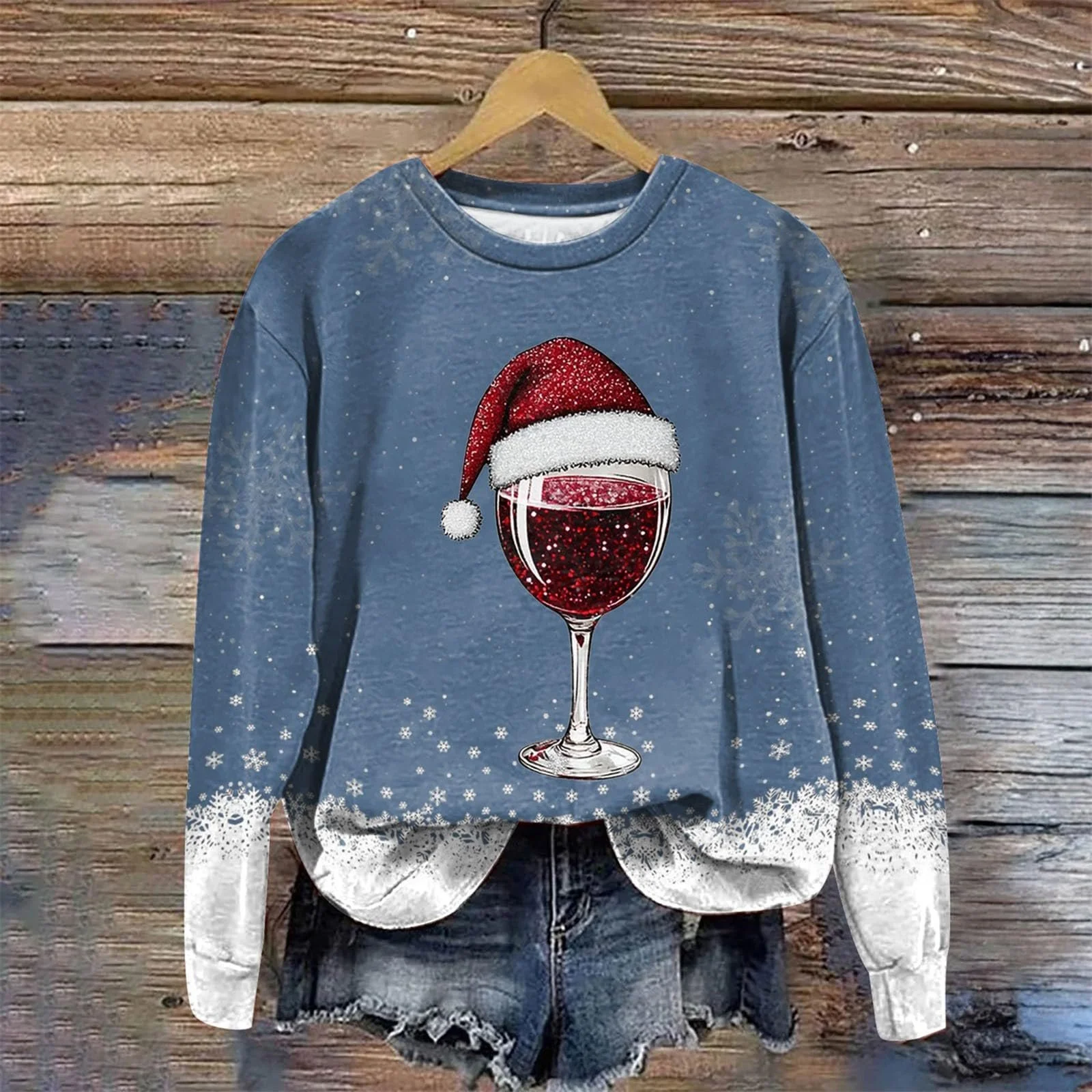 Різдвяний светр PMUAFG Жіночий світшот з довгими рукавами, фото №4 Різдвяний светр PMUAFG Жіночий світшот з довгими рукавами, фото №4