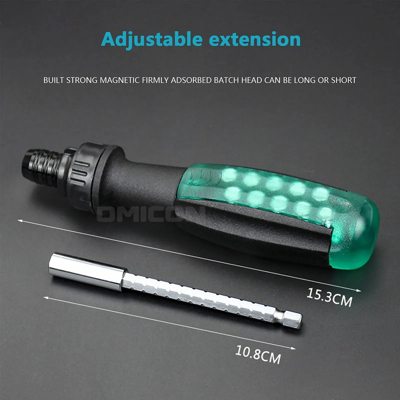 Викрутка з тріскачкою 11 в 1 Телескопічна викрутка з тріскачкою, фото №2