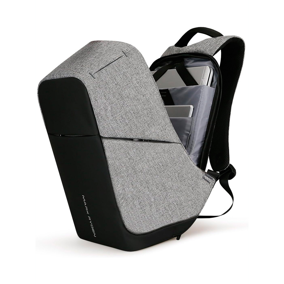 Рюкзак городской антивор Mark Ryden 5815 18л для ноутбука до 15,6" с USB Grey 16244, фото №2