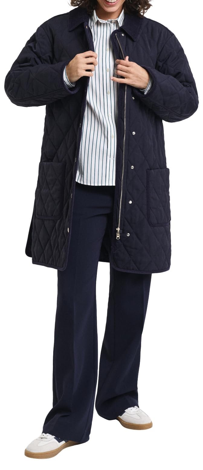 Жіноче стьобане пальто GANT з деталями з корду, фото №5 Жіноче стьобане пальто GANT з деталями з корду, фото №5