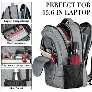 Рюкзак BIKROD для ноутбука 15.6" водонепроникний з USB чорний synthetic.ua - Фото 1