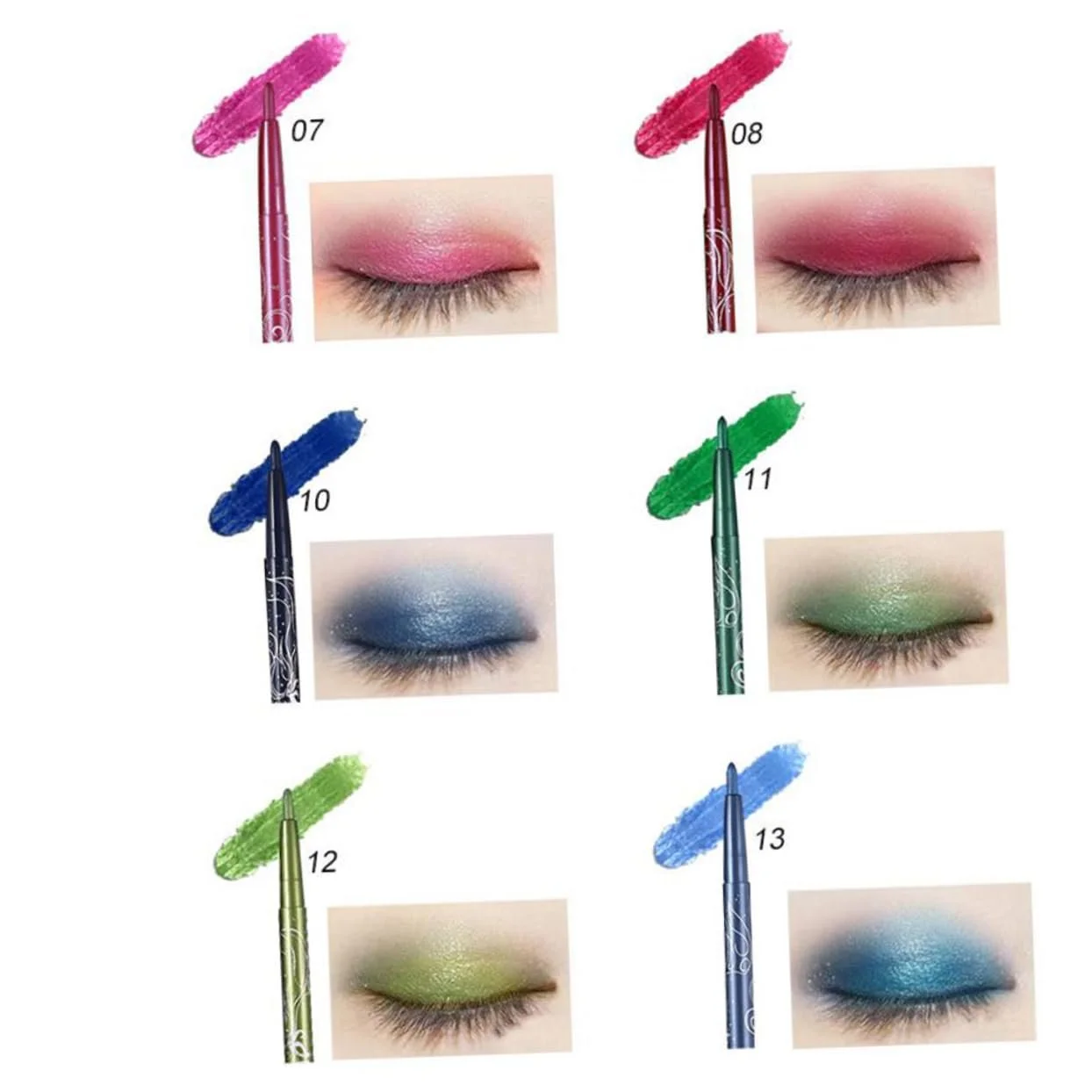 Подводка для глаз POPETPOP, 12 шт., водостойкая, фото №4