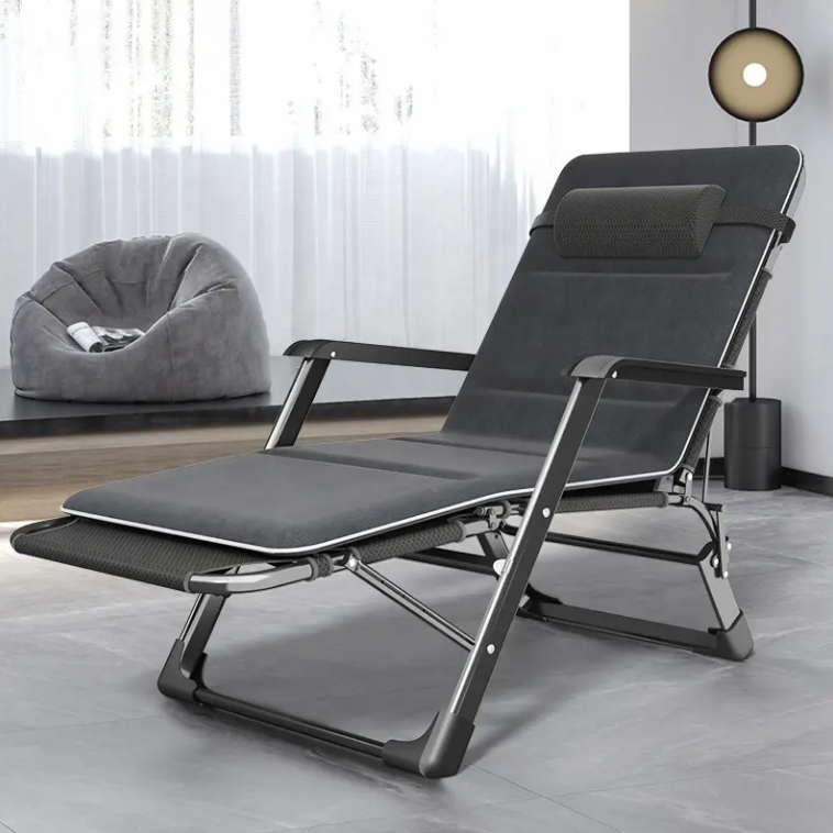 Раскладное кресло кровать с подушкой LEOBRO Темно серое (FCB-S06-PC), фото №1