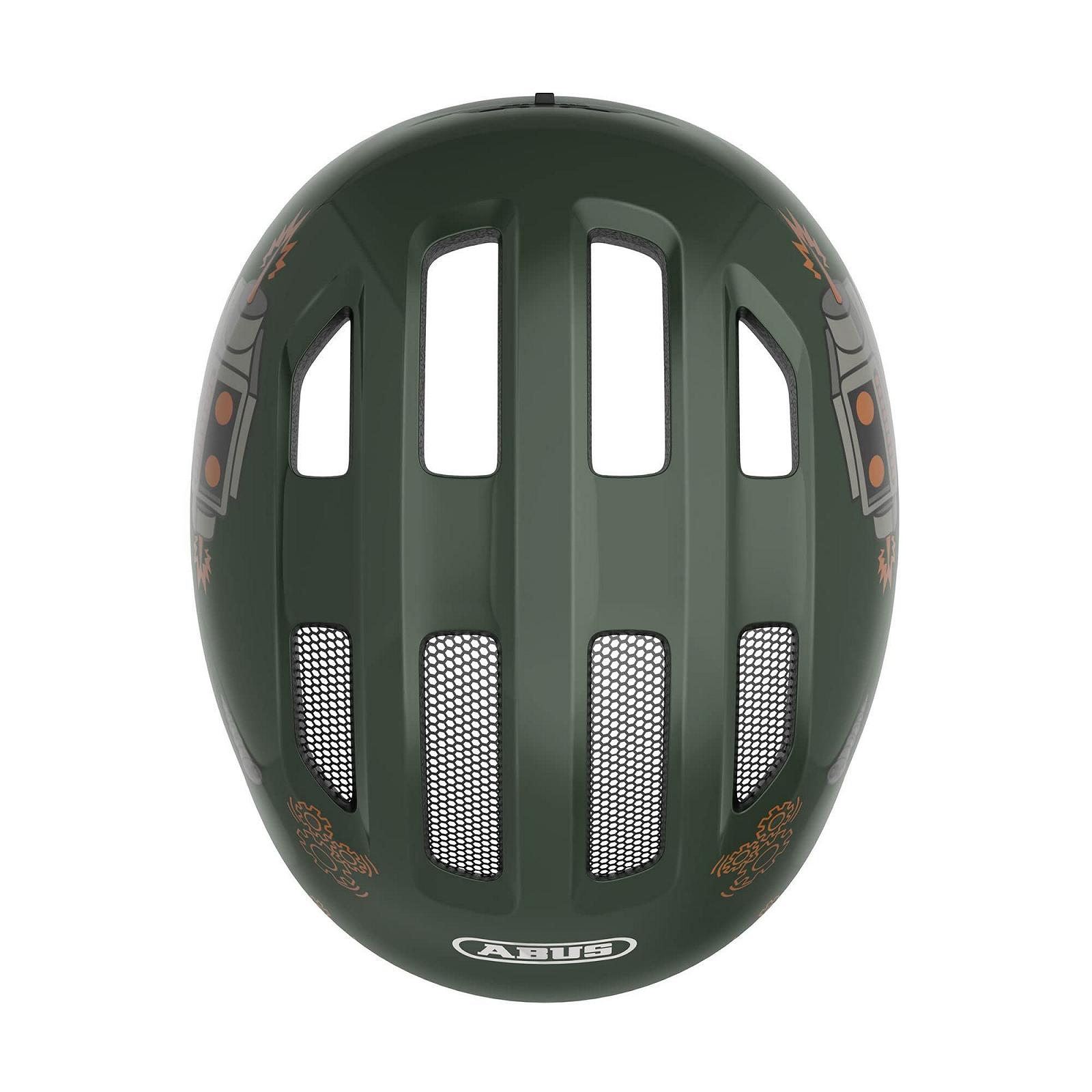 Шолом велосипедний ABUS Smiley 3.0 Дитячий, M, 50-55 см, зелений з роботом, фото №5