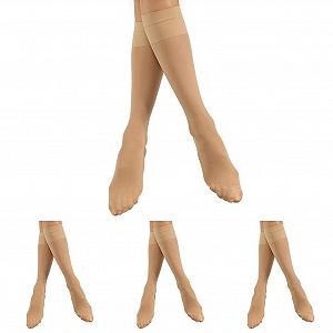 Чулки женские Nur Die Vita Support Миндаль, One Size EU (Упаковка из 4 штук), миндальный - Фото 1