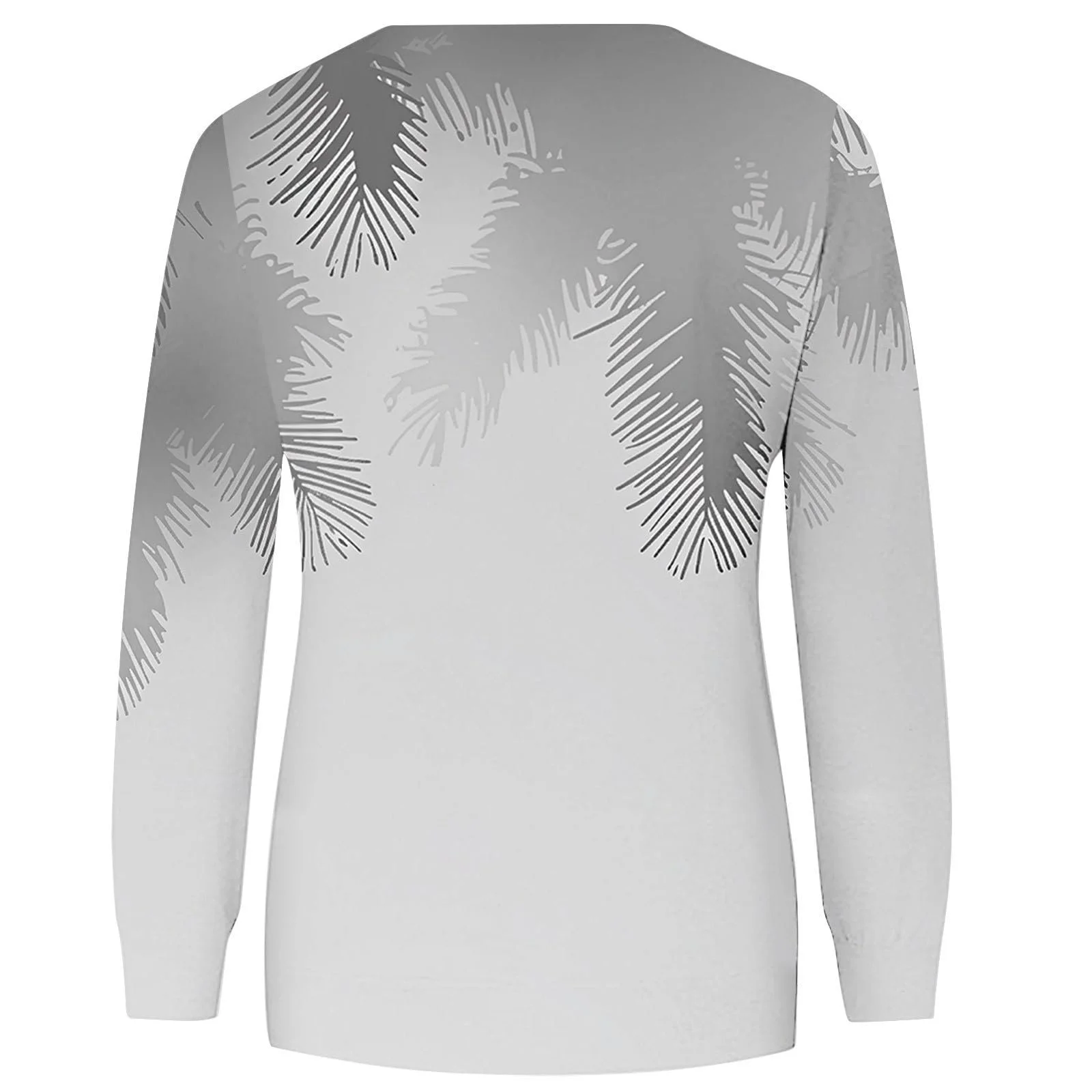 Женский Свитер Komiseup Однотонный Oversized Круглый вырез Длинный рукав Цветочный принт L Легкий Спортивный стиль, фото №5