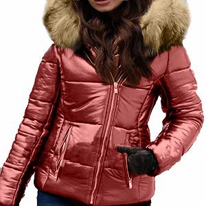 Женская теплая зимняя куртка на молнии Парка - Фото 1