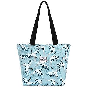 Сумка HAWEE жіноча, з блискавкою, повсякденна, велика, водонепроникна, для подорожей, роботи, школи, пляжу, з малюнком журавля, модна - Фото 1