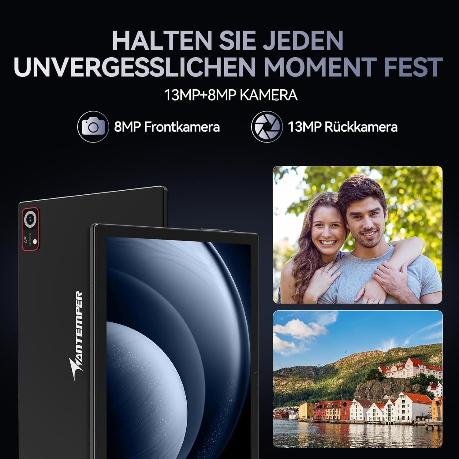 Планшет 10.1" ANTEMPER D113 4+4/128 ГБ 5G 1-SIM 8 ядер Android 14 7000 mAh Черный, фото №8 Планшет 10.1" ANTEMPER D113 4+4/128 ГБ 5G 1-SIM 8 ядер Android 14 7000 mAh Черный, фото №8