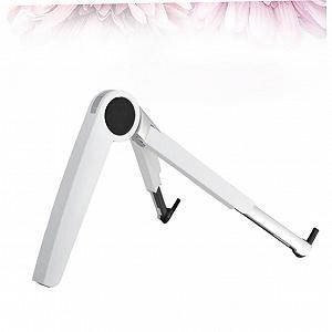 Подставка для ноутбука треугольная алюминиевая Yardenfun складная регулируемая стабильная подставка для планшета охлаждающая для офиса дома путешествий белая - Фото 1