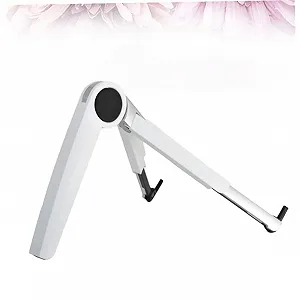 Підставка для ноутбука трикутна алюмінієва Yardenfun складана регульована стабільна для планшета охолоджуюча для офісу дому подорожей біла - Фото 1