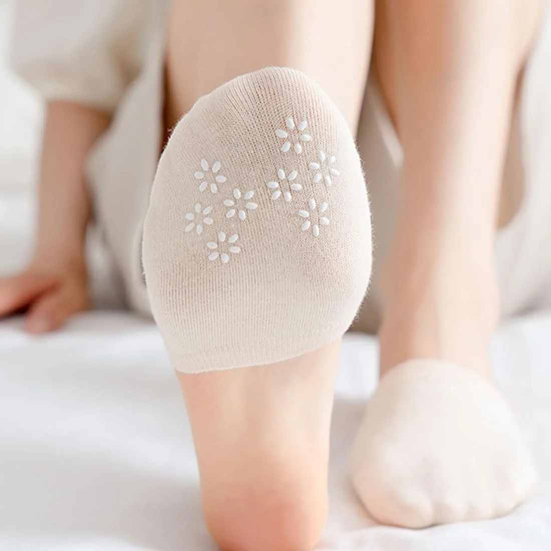 Женские носки с пальцами, полуноски с силиконовой подушечкой, носки для балеток, невидимые полуноски, дышащие, нескользящие носки для передней части стопы, подкладки для балеток и высоких каблуков, 4 пары, фото №2