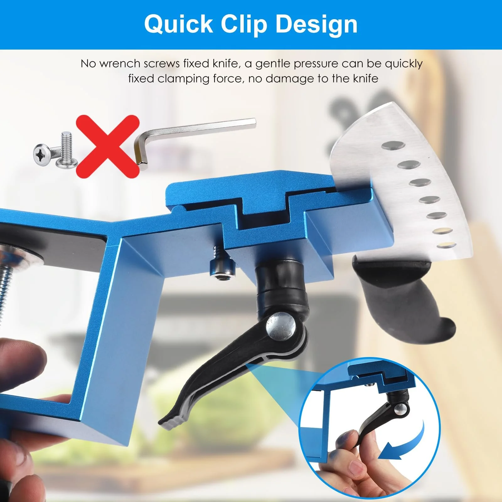 Ручна Точилка для ножів Професійна Система заточування з фіксованим кутом з 8 каменями, фото №4