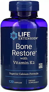Life Extension Bone Restore With Vitamin K2 120 Caps Восстановление костей+K2 - Фото 1