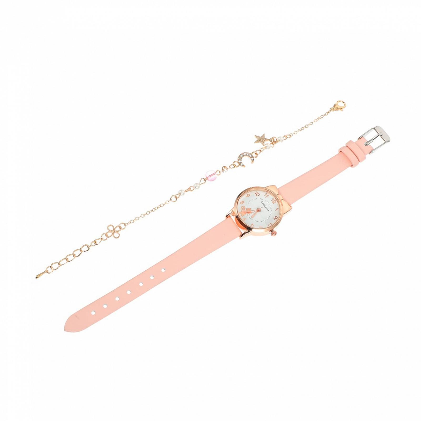 Часы Женские LIFKOME Кот Симпатичный Кожа Коричневый, фото №1