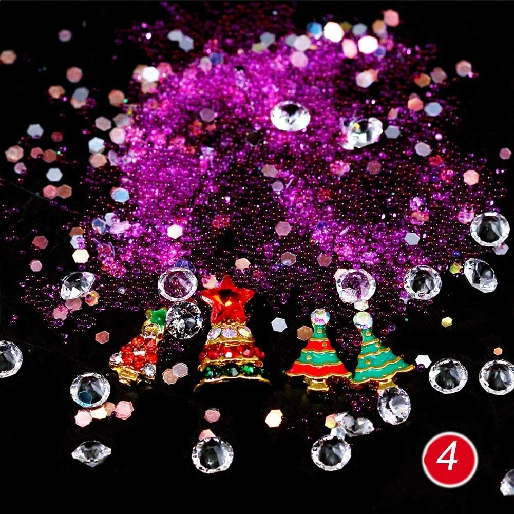 Стрази для нігтів Різдвяні Наклейки для манікюру, фото №5 Стрази для нігтів Різдвяні Наклейки для манікюру, фото №5