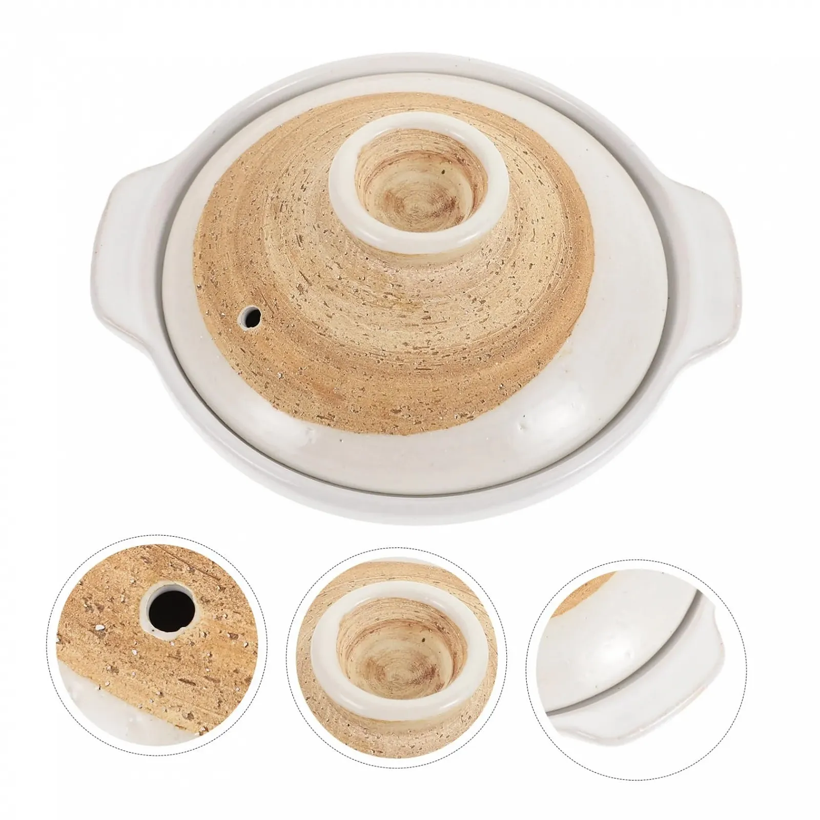 Кастрюля-кесероль VALICLUD Керамическая японская для супов и риса термостойкая легкая, фото №9