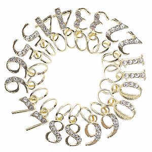 Купить Серьги для ногтей с цифрами FRCOLOR 20 шт. Съемные украшения для ногтей, аксессуары для ногтей, гелевые наклейки для ногтей, клейкие вкладки для ногтей - Фото 1 Серьги для ногтей с цифрами FRCOLOR 20 шт. Съемные украшения для ногтей, аксессуары для ногтей, гелевые наклейки для ногтей, клейкие вкладки для ногтей - Фото 1