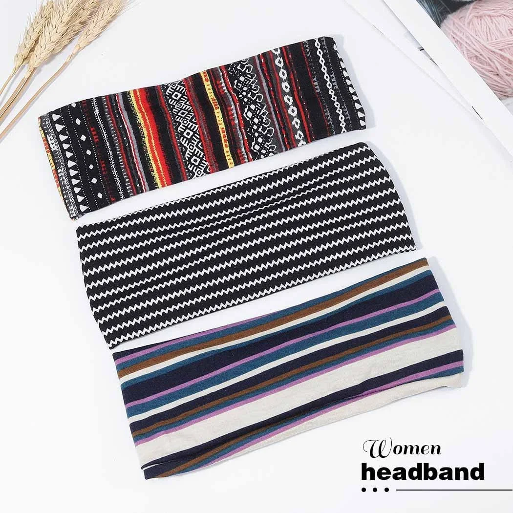 Пов'язка на голову в стилі бохо Чорна, фото №4