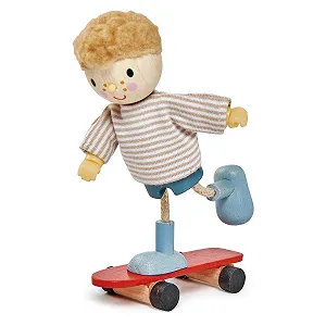 Дерев'яна лялька Edward and his Skateboard Tender Leaf Toys, багатокольоровий, TL8145 - Фото 1