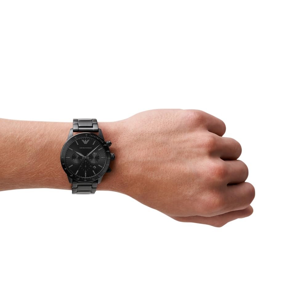 Чоловічий Годинник Emporio Armani Chronograph 43мм Чорний, фото №2