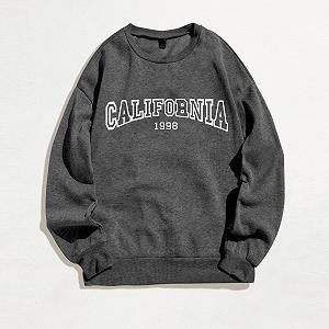 Женский Свитшот Los Angeles С Буквенным Принтом California, Винтажный Топ с Круглым Вырезом, С Длинными Рукавами, Колледж Backwoods, Одежда, Графика California, 1988, Однотонный, Свободный synthetic.ua - Фото 1