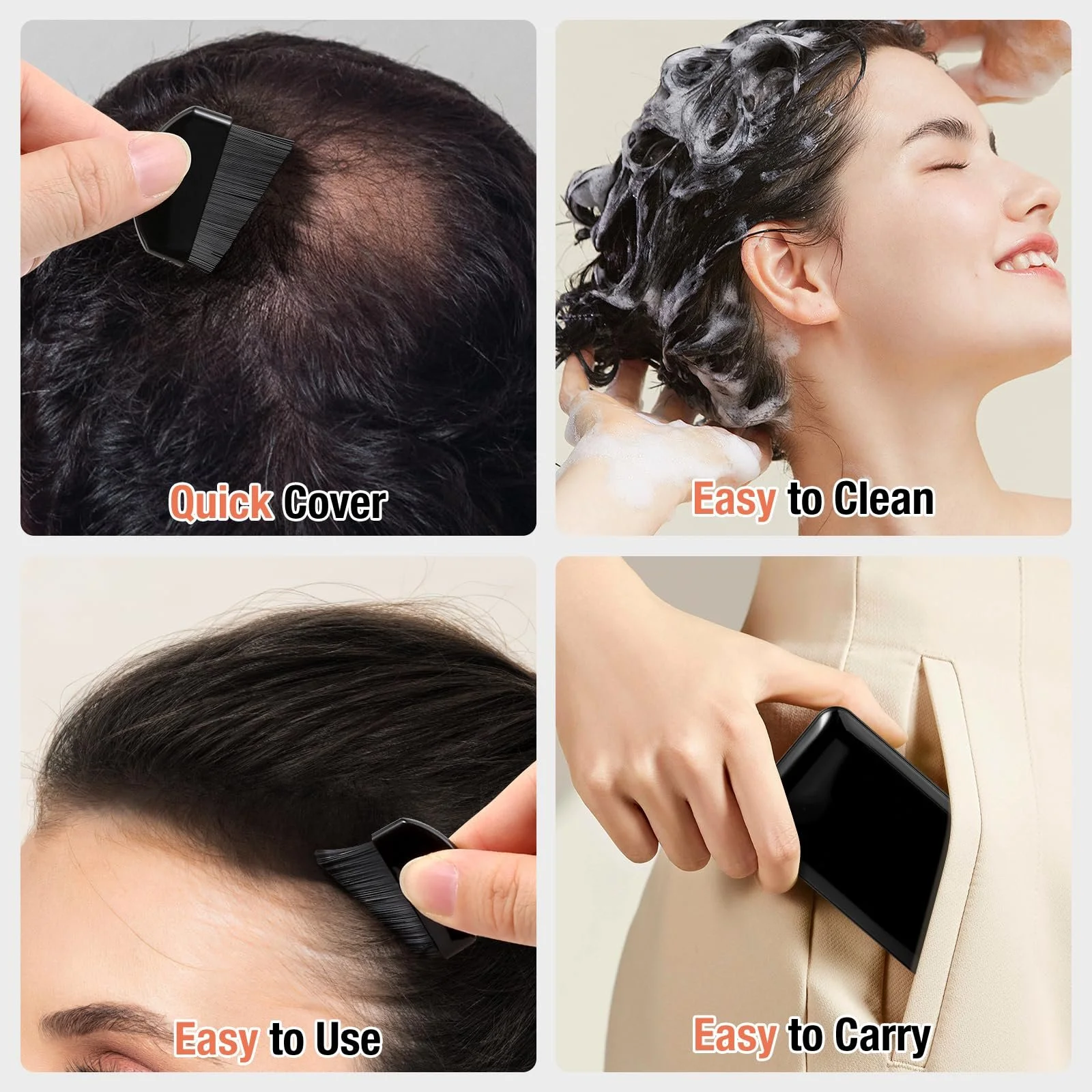 Пудра для волосся Boobeen для підфарбовування коренів, пудра для лінії росту волосся, тимчасова фарба для волосся для зафарбовування сивини, пудра-тінь для тонкого волосся для жінок, фото №5 Пудра для волосся Boobeen для підфарбовування коренів, пудра для лінії росту волосся, тимчасова фарба для волосся для зафарбовування сивини, пудра-тінь для тонкого волосся для жінок, фото №5