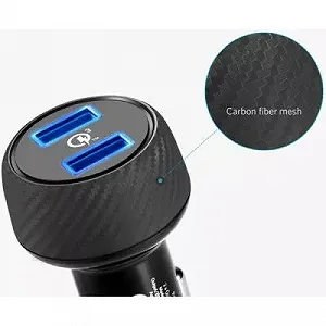 Зарядное устройство Anker PowerDrive - 2 Quick Charge 3.0 Ports V3 (Black) (A2228H11) synthetic.ua - Фото 1