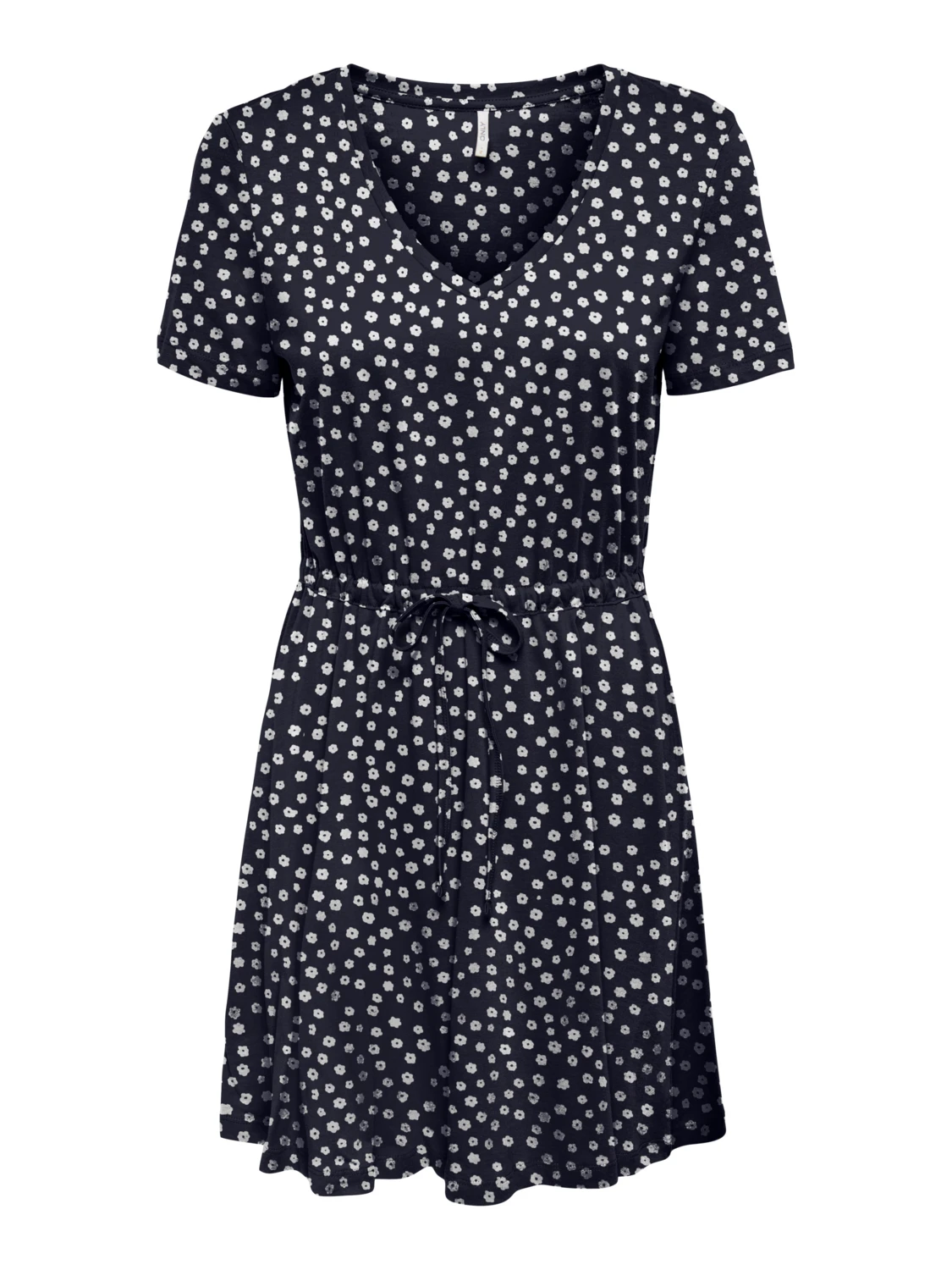 Сукня ONLMAY S/S V-NECK SHORT DRESS JRS NOOS 15286935-Night Sky-AOP:Lea flower ONLY Темно-синій L, фото №4