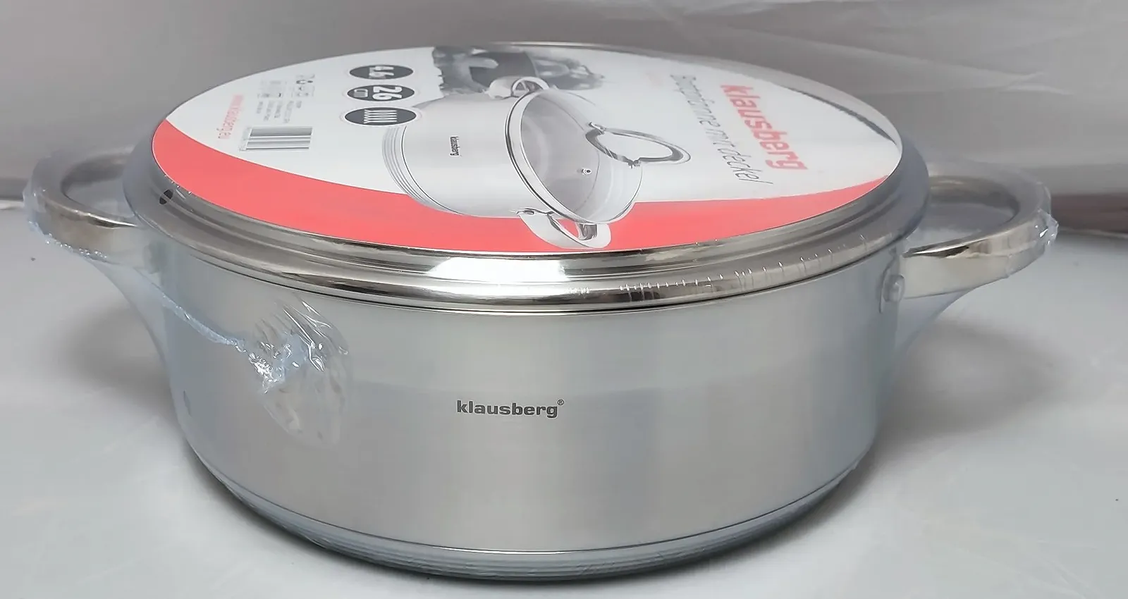 Кастрюля Klausberg плоская с крышкой для индукции 4.5 л, фото №2