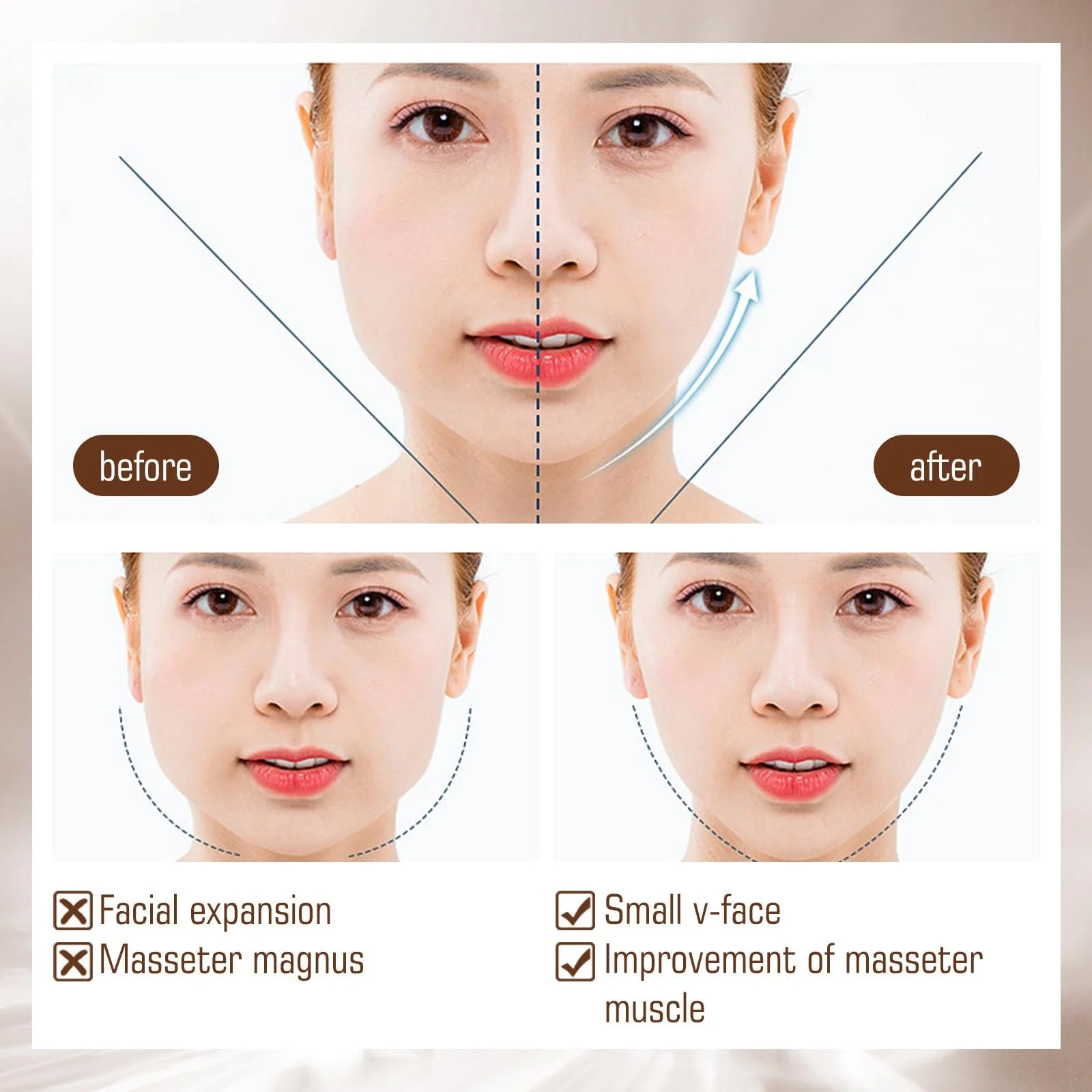 Маска для підтяжки V-лінії Чорний Чай, для зменшення подвійного підборіддя, фото №6