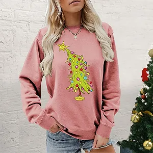 Женская Толстовка MLZHAN с принтом Рождественской елки Осень-Зима synthetic.ua - Фото 1