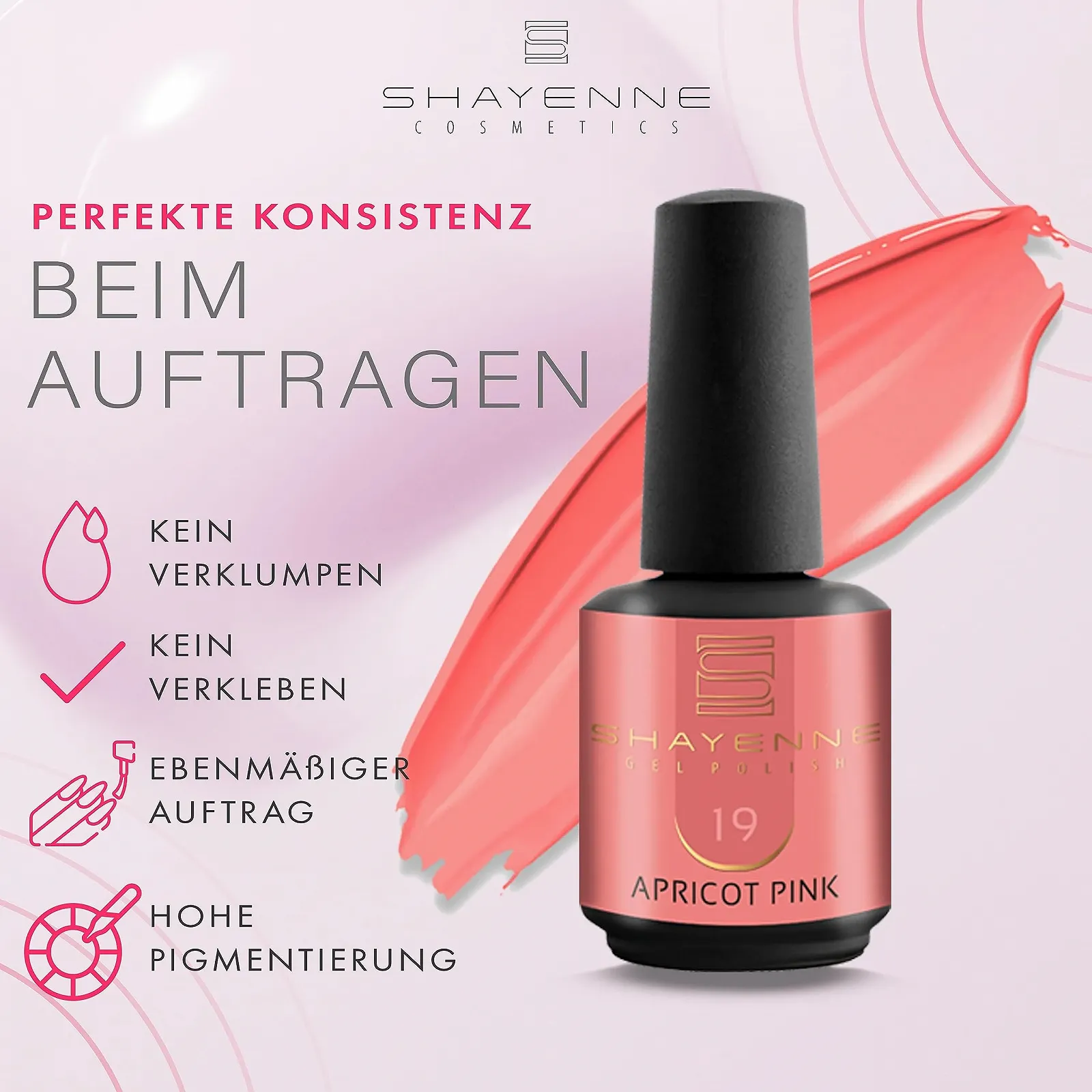 Гель-лак SHAYENNE Червоний Рожевий Фіолетовий Блискітки Відтінки 15 мл, фото №9