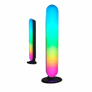 Настільна лампа Gabriella LED Dynamic Light RGB Sound Control Dimmer Remote USB IP20 28x3 см Plastic Black - Фото 1