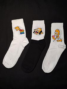 Бокс носков приколов с принтами «Симпсоны» 3 шт - Фото 1