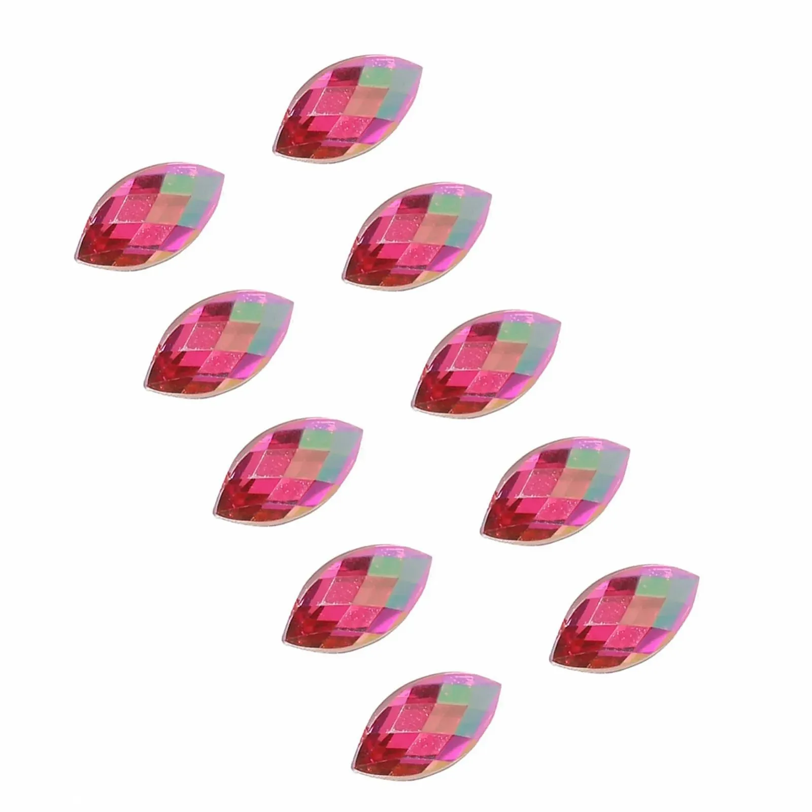 Стрази Плоскі 7X15MM 500шт. для Телефону, Одягу (Рожево-червоний), фото №2