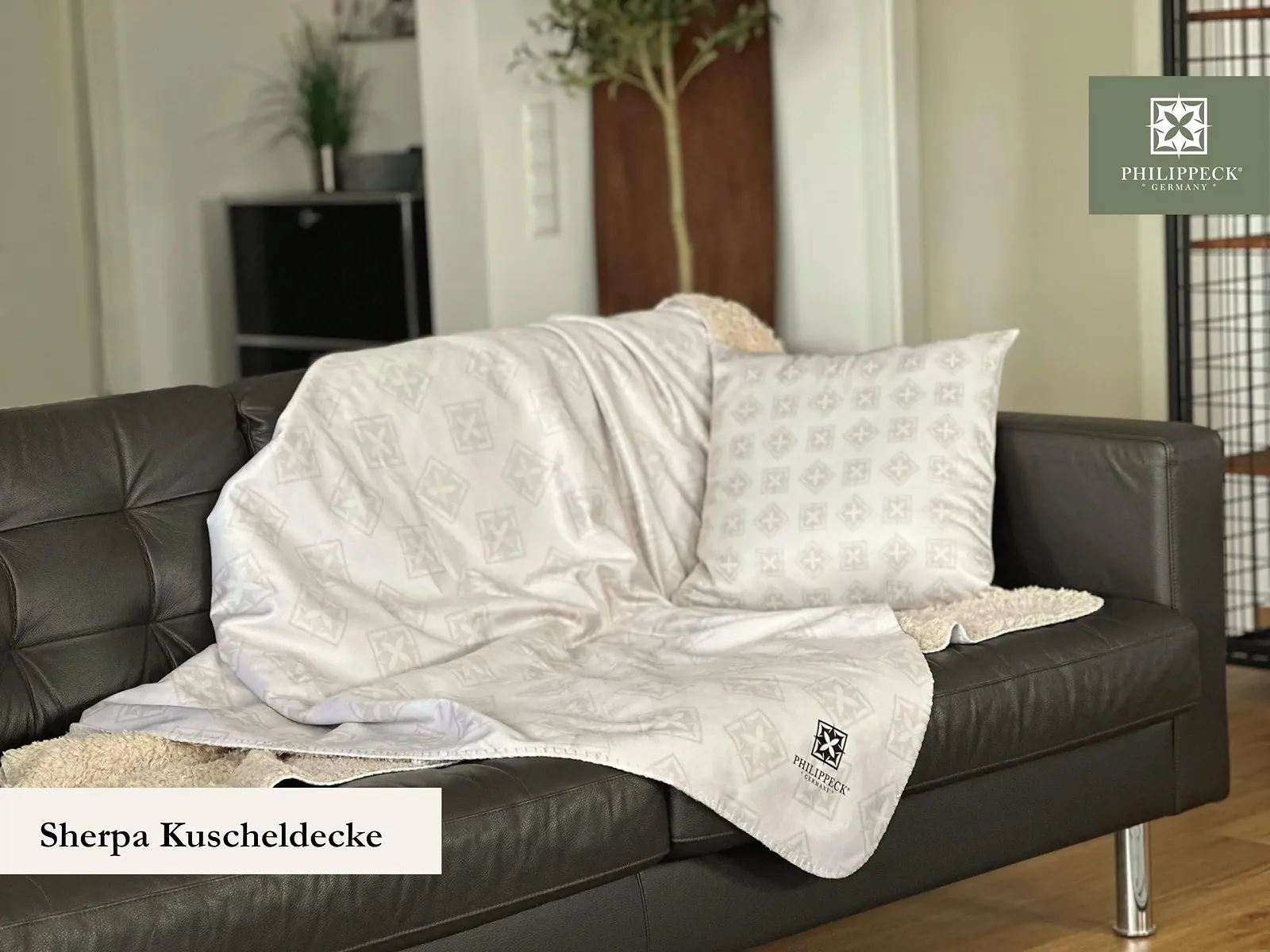 Покривало Sherpa Philippeck для дивана, дизайнерська ковдра, покривало, 150 x 200 см, фото №3
