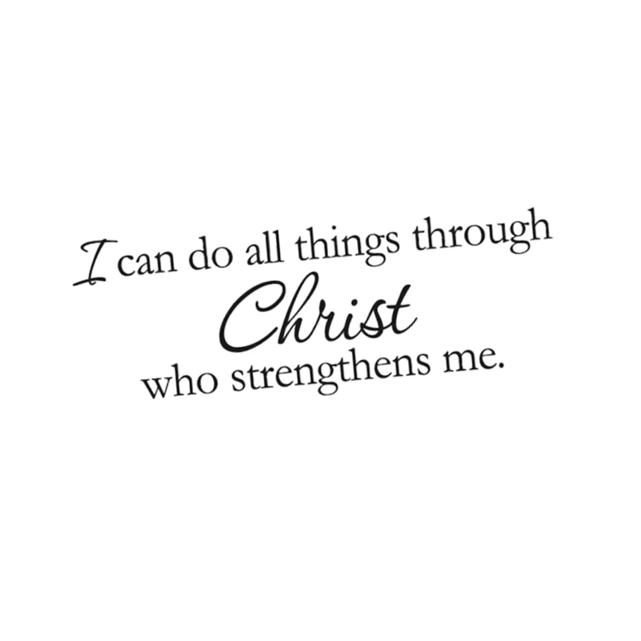 Наклейка на стіну BESTonZON Things Through Christ Bible Знімна PVC, фото №1 Наклейка на стіну BESTonZON Things Through Christ Bible Знімна PVC, фото №1