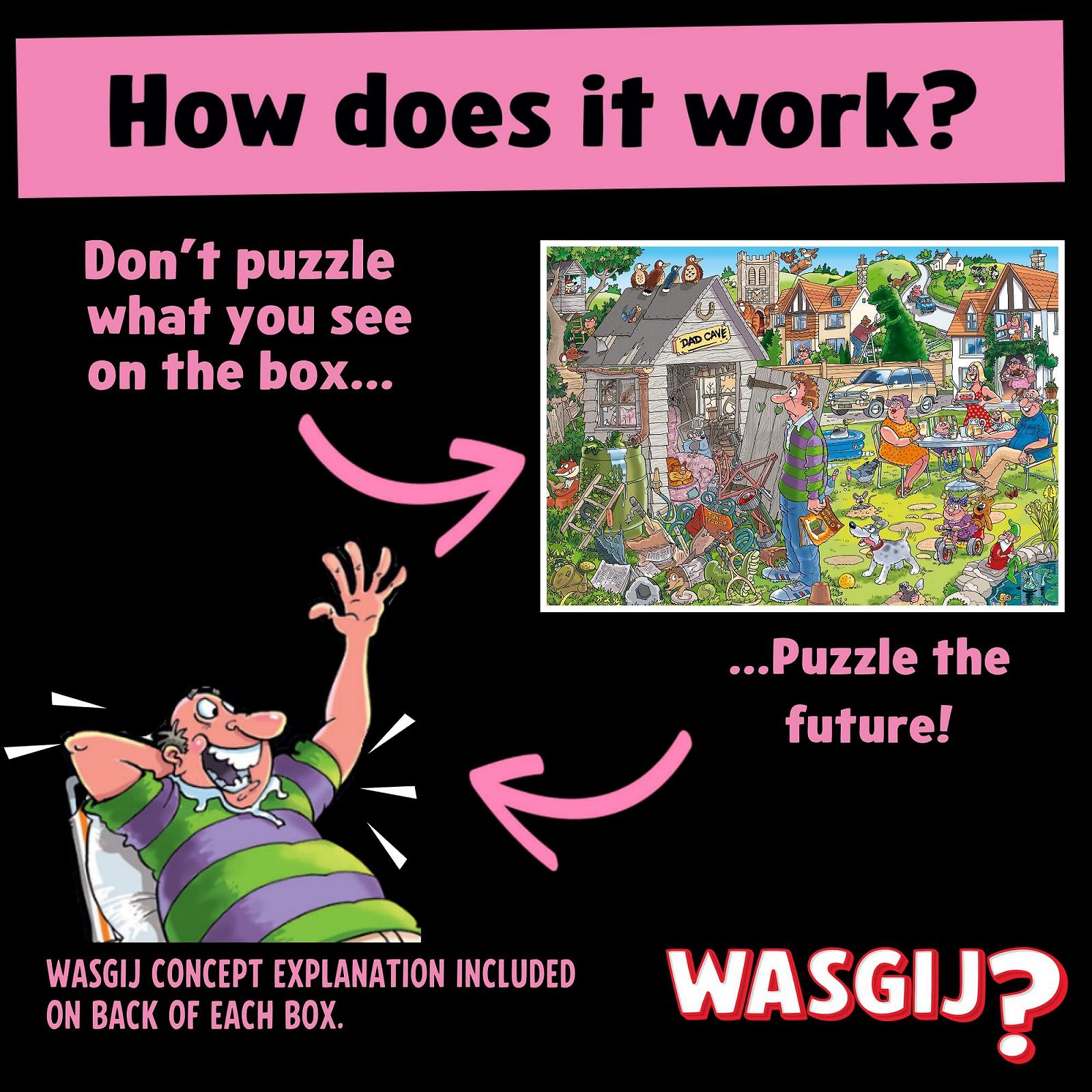 Пазл Wasgij Destiny 28 The Storage Room of Papa! Dad Cave! 1000 деталей 100% переработанный картон Jumbo, фото №4 Пазл Wasgij Destiny 28 The Storage Room of Papa! Dad Cave! 1000 деталей 100% переработанный картон Jumbo, фото №4