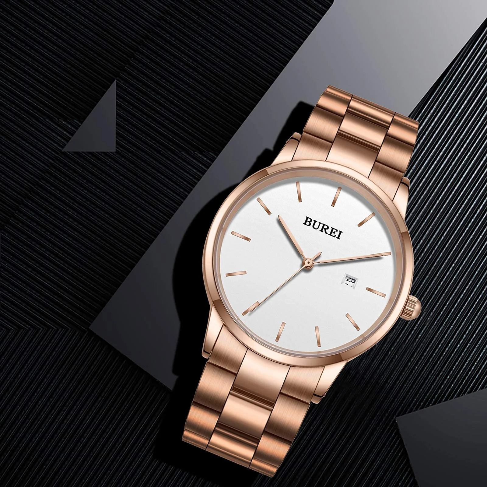 Часы BUREI Кварцевые Мужские Наручные Минималистичные Аналоговые Водонепроницаемые с Датой, фото №6 Часы BUREI Кварцевые Мужские Наручные Минималистичные Аналоговые Водонепроницаемые с Датой, фото №6