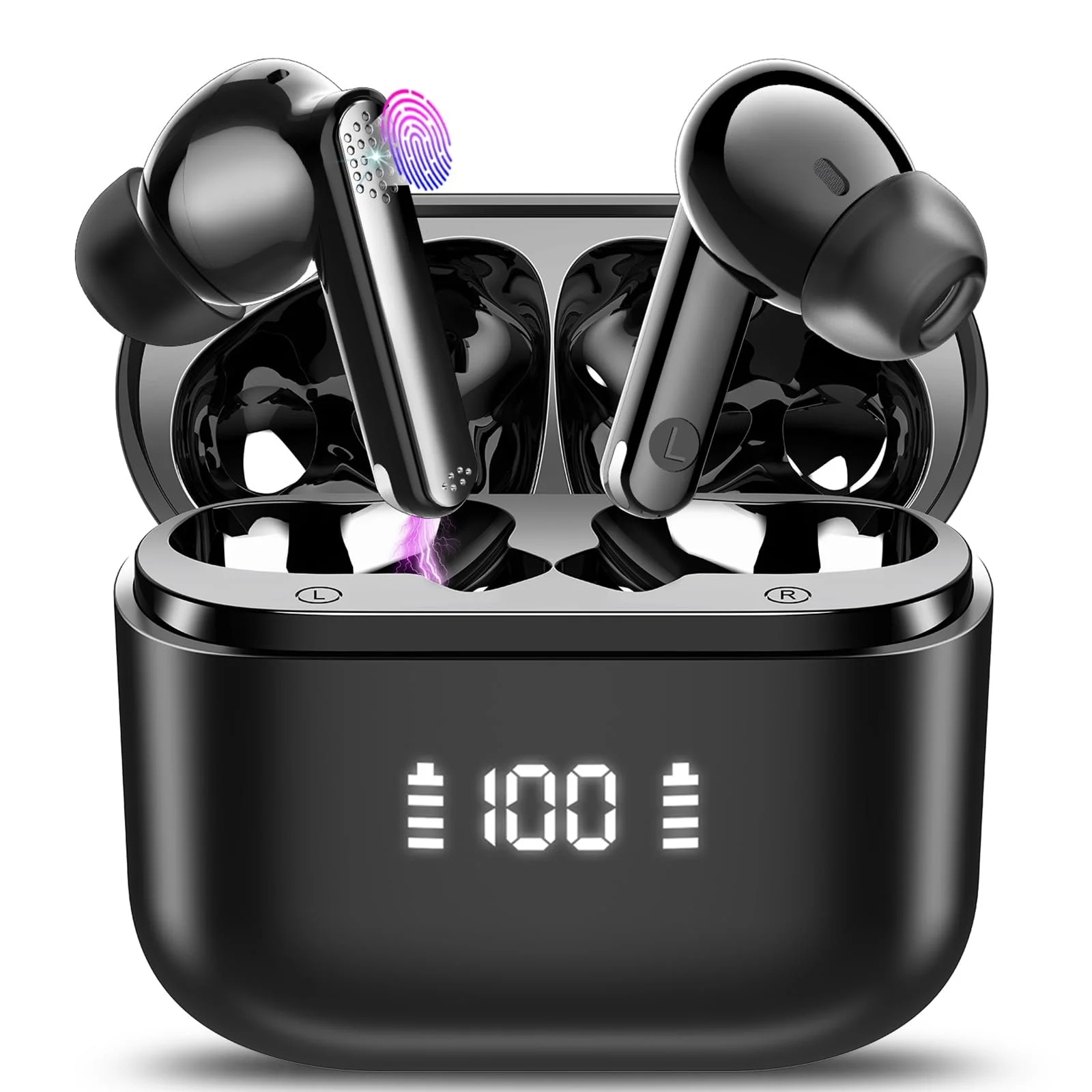 Навушники-перекладачі AI Voice, 3-в-1 реального часу з підтримкою 164 мов, Bluetooth 5.3, таємничий чорний 2025, фото №1