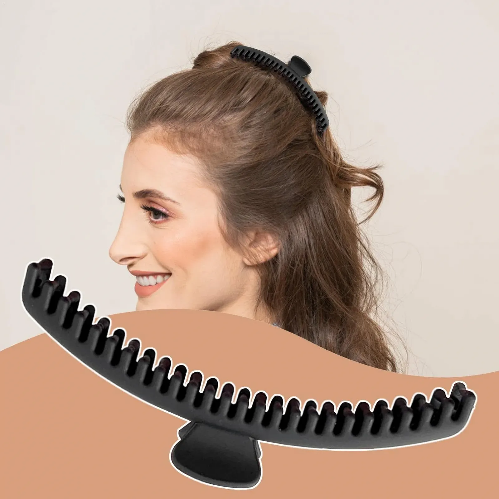 Заколка для волос Bexdug, 2 шт, матированные заколки, заколки для волос для женщин, аксессуары для укладки, тонкие заколки для волос, банановые заколки для прямых волос, фото №9